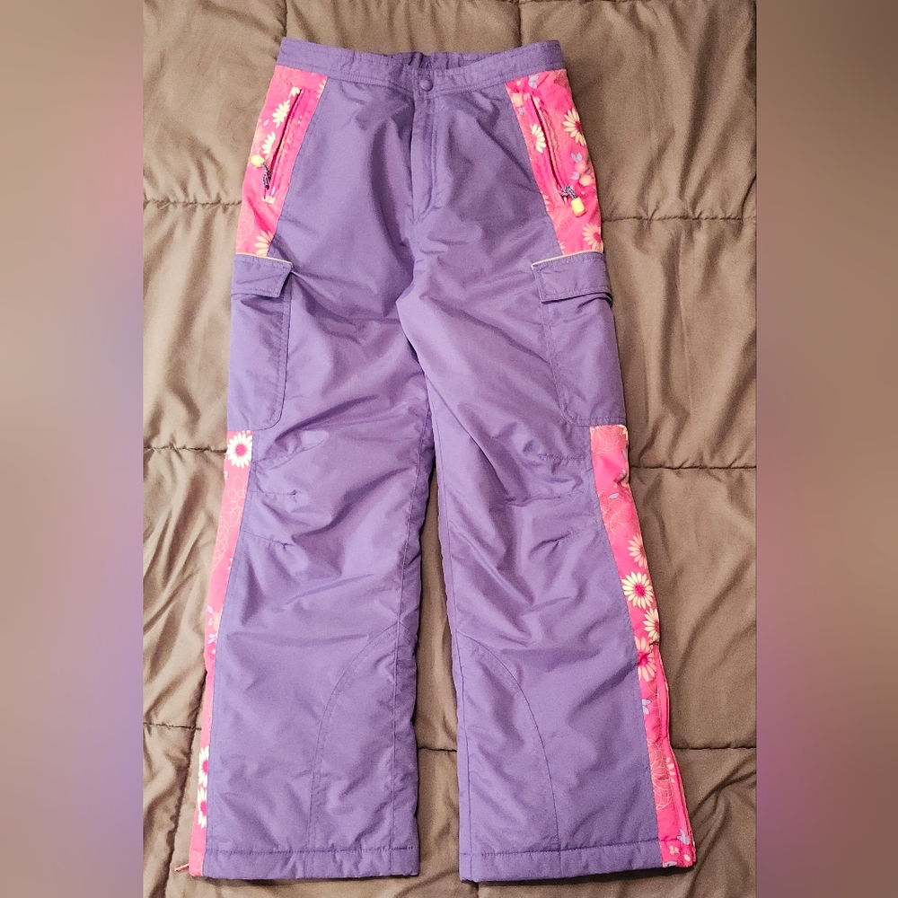 L.L. Bean OACM2 Snow Ski Active Outdoor Thinsulate Pant Pink/Purple Girls Size 1 - Picture 14 of 14